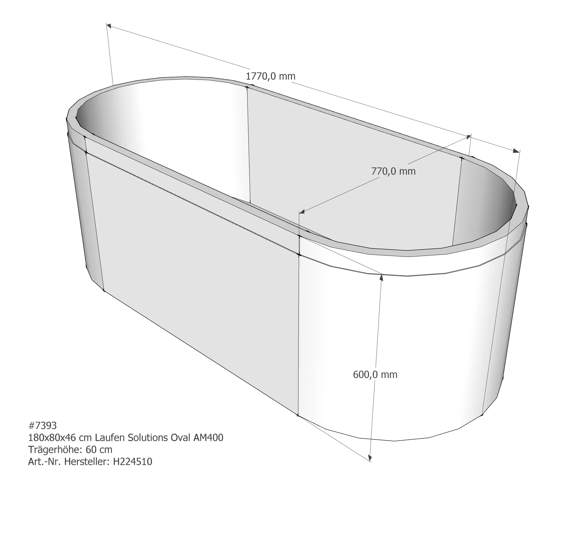Badewannenträger passend für Laufen 180 × 80 × 46 cm Badewannenträger passend für Laufen 180 × 80 × 46 cm