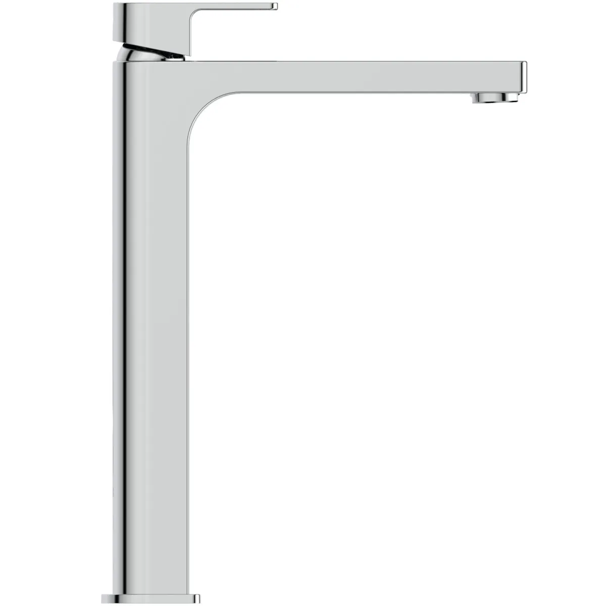 Waschtischarmatur Edge, mit verlängertem Sockel, 5 l/min., ohne Ablaufgarnitur, Ausladung 165mm, Chrom Waschtischarmatur Edge, mit verlängertem Sockel, 5 l/min., ohne Ablaufgarnitur, Ausladung 165mm, Chrom