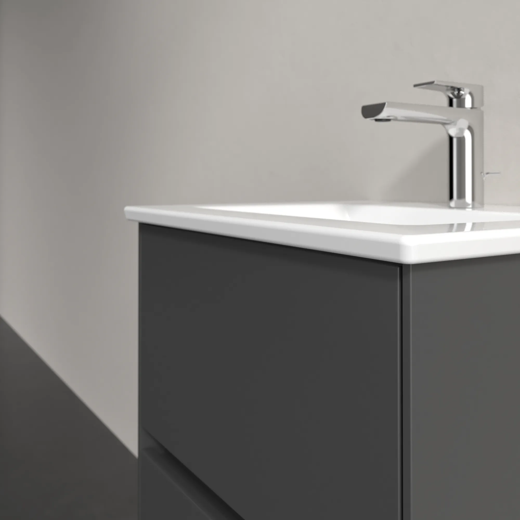 Villeroy & Boch Waschtischunterschrank „Collaro“ 472 × 610 × 404 mm Graphite, mit Beleuchtung, für Becken mittig Villeroy & Boch Waschtischunterschrank „Collaro“ 472 × 610 × 404 mm Graphite, mit Beleuchtung, für Becken mittig