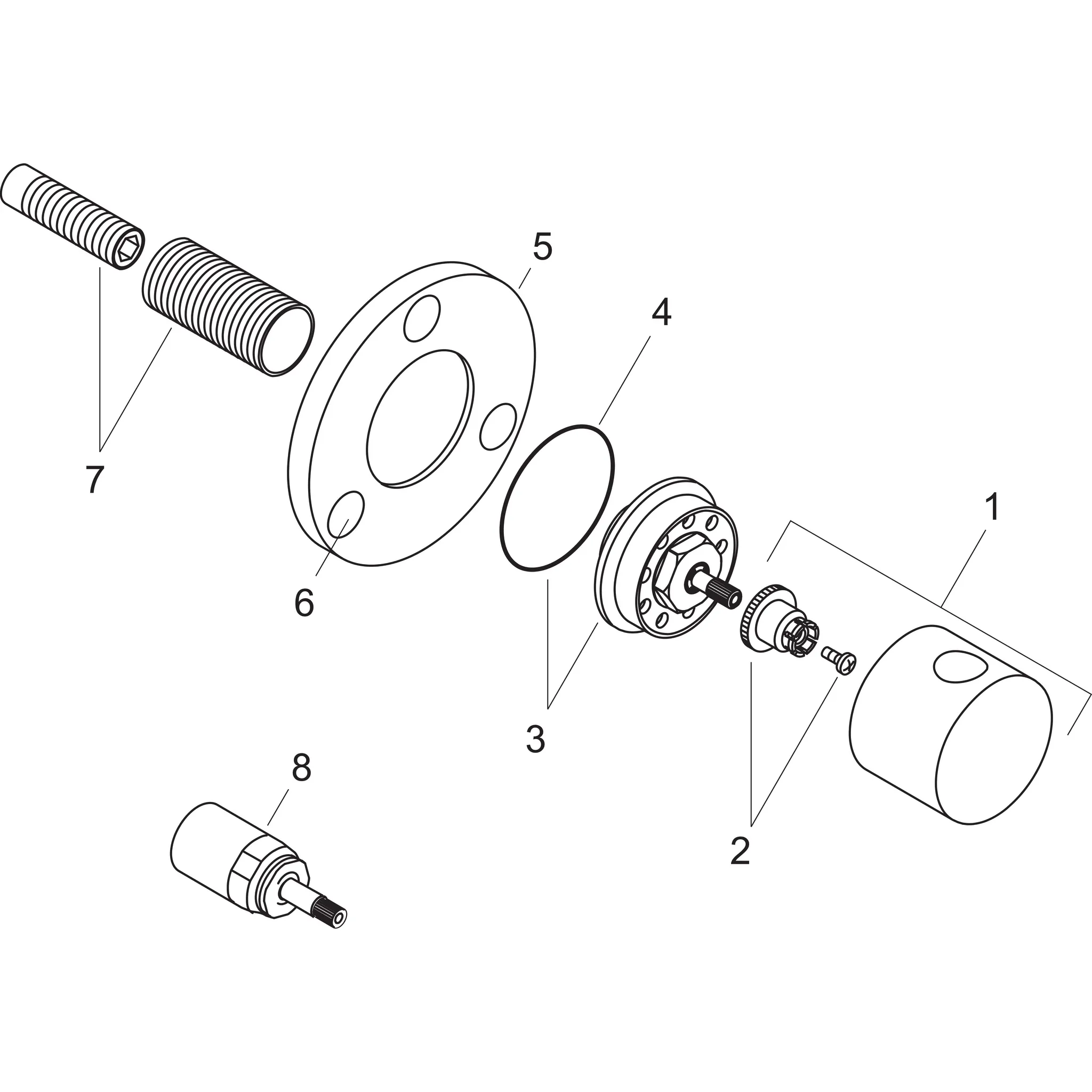 Hansgrohe AXOR Uno Ab- und Umstellventil Trio/ Quattro Unterputz, Chrom, DN20 Hansgrohe AXOR Uno Ab- und Umstellventil Trio/ Quattro Unterputz, Chrom, DN20