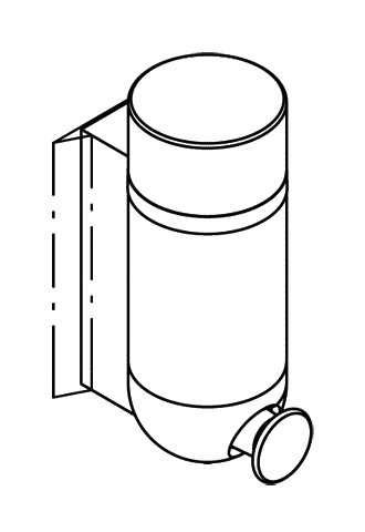 HEWI Seifenspender „System 800 K“ 12,1 × 20,8 × ⌀ 7,5 cm