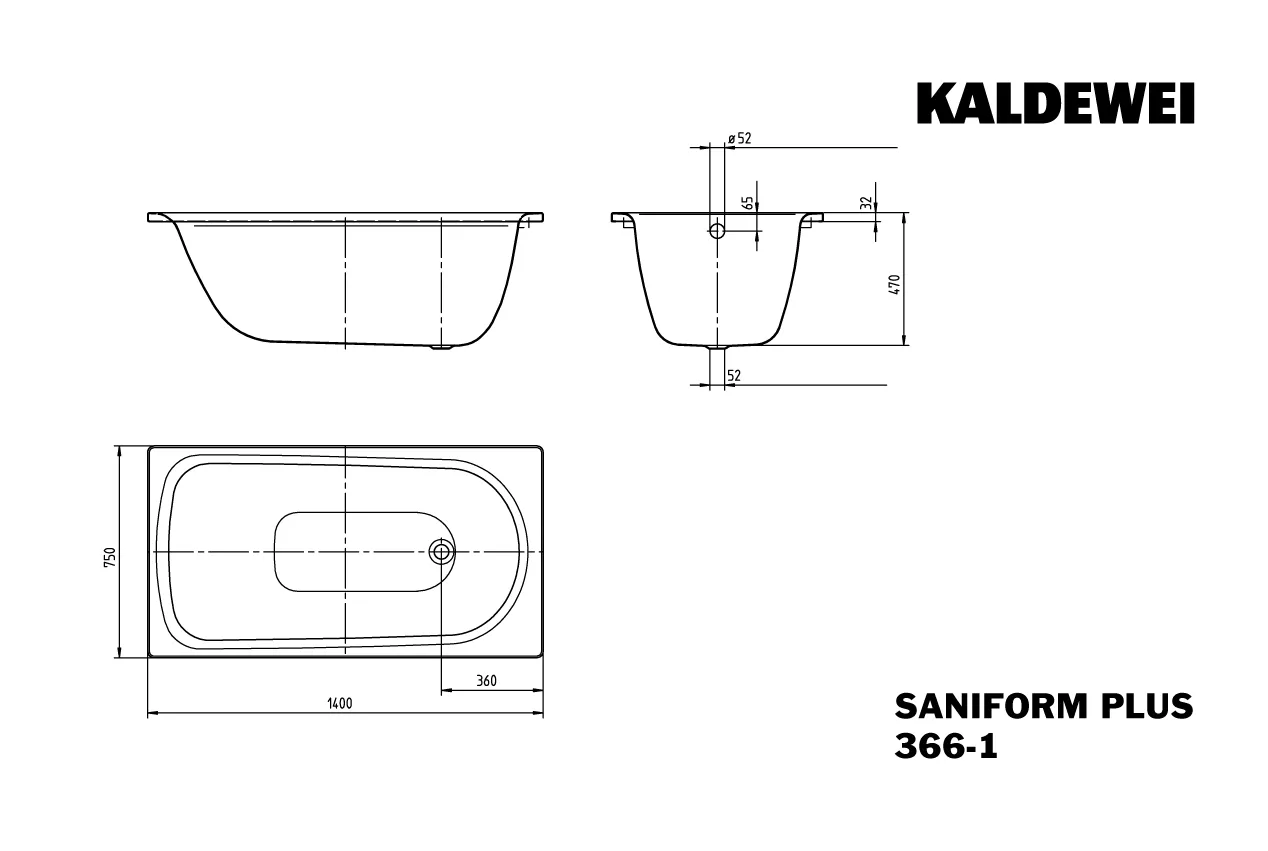 Kaldewei Badewanne tief „Saniform Plus“ rechteck 140 × 75 cm, ohne Grifflochbohrungen in pergamon Kaldewei Badewanne tief „Saniform Plus“ rechteck 140 × 75 cm, ohne Grifflochbohrungen in pergamon