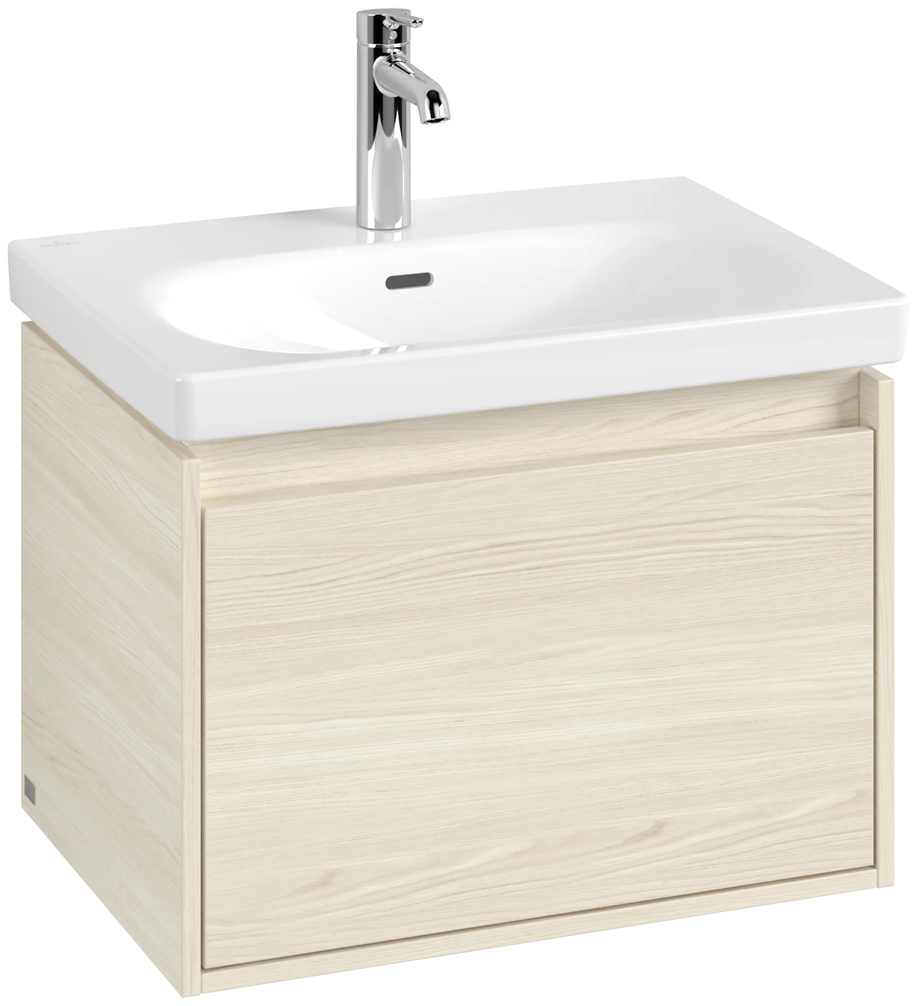 Villeroy & Boch Waschbeckenunterschrank Skyla C78500, Eckig White Oak, 622x436x439mm, 1 Auszug mit SoftClosing, mittige Wanneneinbauposition