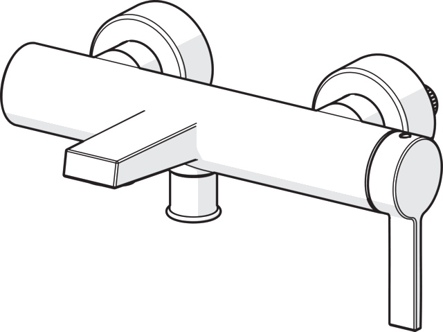 Einhand-Wannenarmatur „Loft“ Ausladung 162 mm in Chrom Einhand-Wannenarmatur „Loft“ Ausladung 162 mm in Chrom