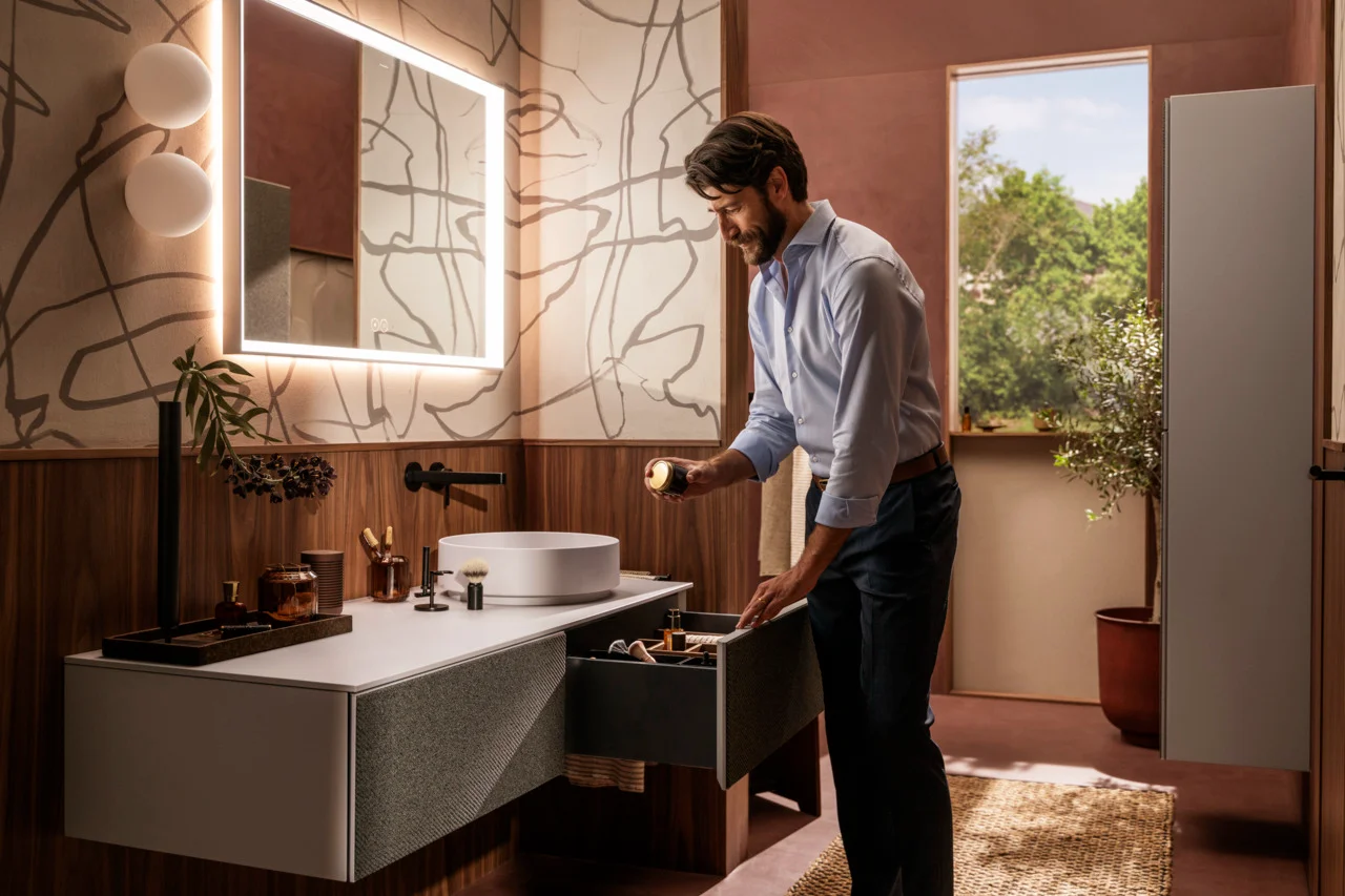 Hansgrohe Finoris Einhebel-Waschtischmischer Unterputz, mattschwarz, Ausladung 228 mm, Laminarstrahl, Keramikmischsystem