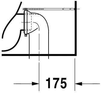 Stand-WC Kombi DuraStyle 700 mm Tiefspüler,f.SPK,Abg.Vario,weiß,HYG