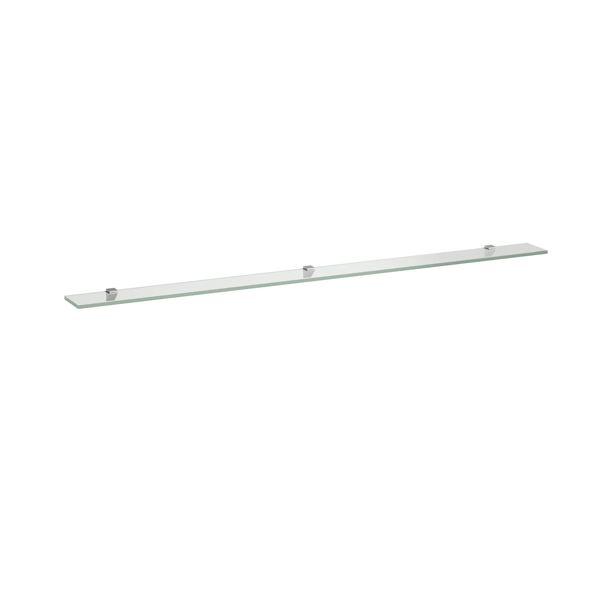 Glasablage FRAME 25 120x1500x10 mit 3 Wandbefestigungen silbereloxiert Glasablage FRAME 25 120x1500x10 mit 3 Wandbefestigungen silbereloxiert