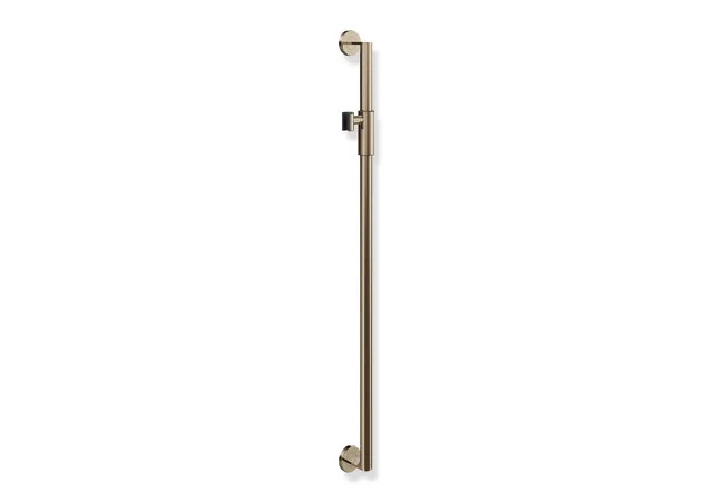 HEWI Brausehalterstange System 900, Edelstahl PVD, Achsmaß 1.100 mm, Ø 32 mm, magnetischer Brausehalter, Farbe Bronze glänzend HEWI Brausehalterstange System 900, Edelstahl PVD, Achsmaß 1.100 mm, Ø 32 mm, magnetischer Brausehalter, Farbe Bronze glänzend