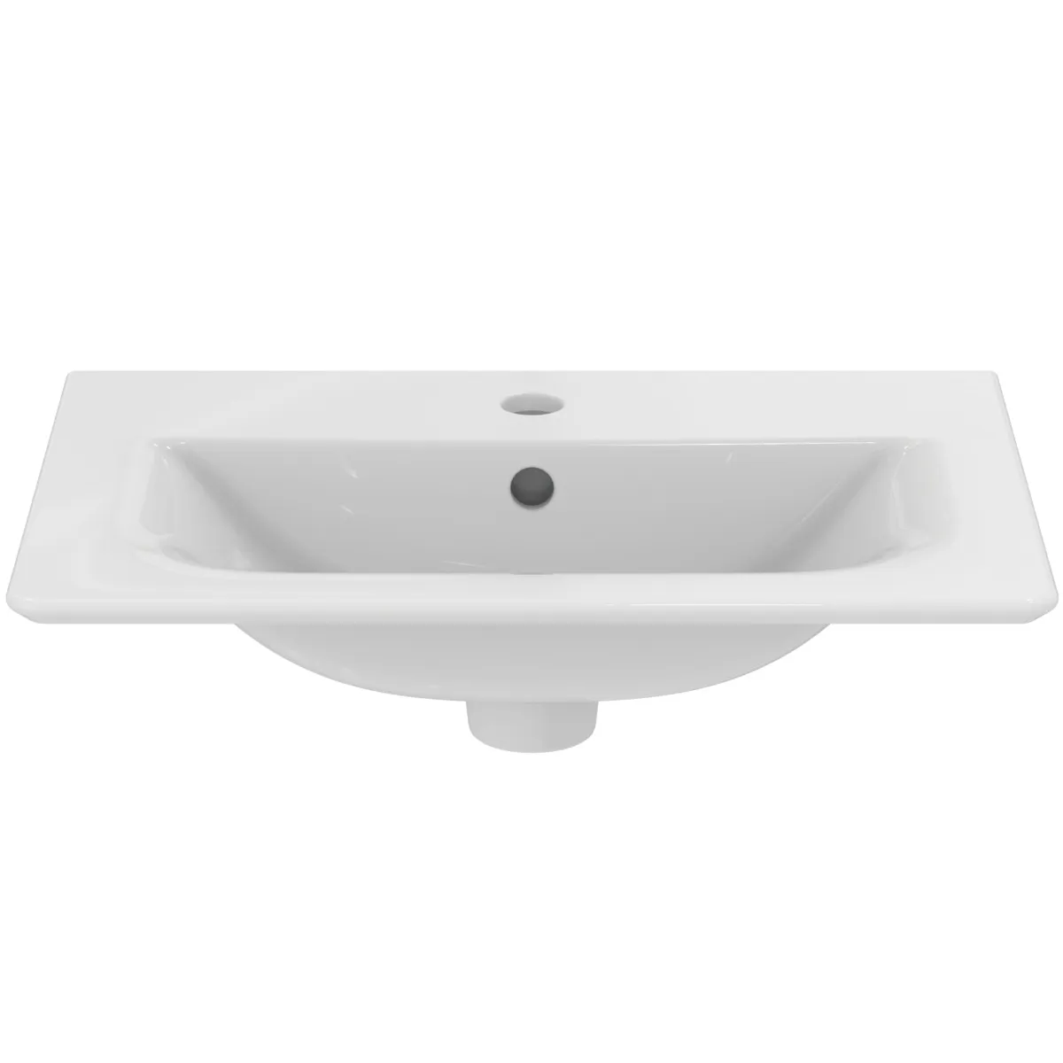Waschbecken „ConnectAir“ 54 × 38 × 15,5 cm, Hahnlochposition mittig in Weiß Waschbecken „ConnectAir“ 54 × 38 × 15,5 cm, Hahnlochposition mittig in Weiß