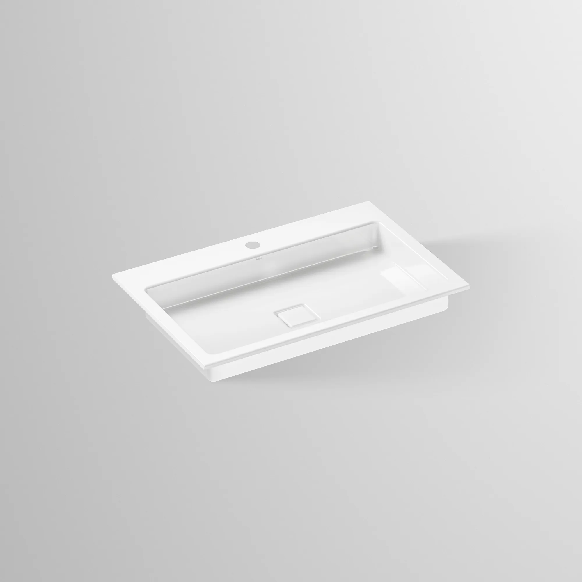 Waschbecken „RE-Serie“ 700 × 65 mm, Hahnlochposition mittig mit ProShield Waschbecken „RE-Serie“ 700 × 65 mm, Hahnlochposition mittig mit ProShield