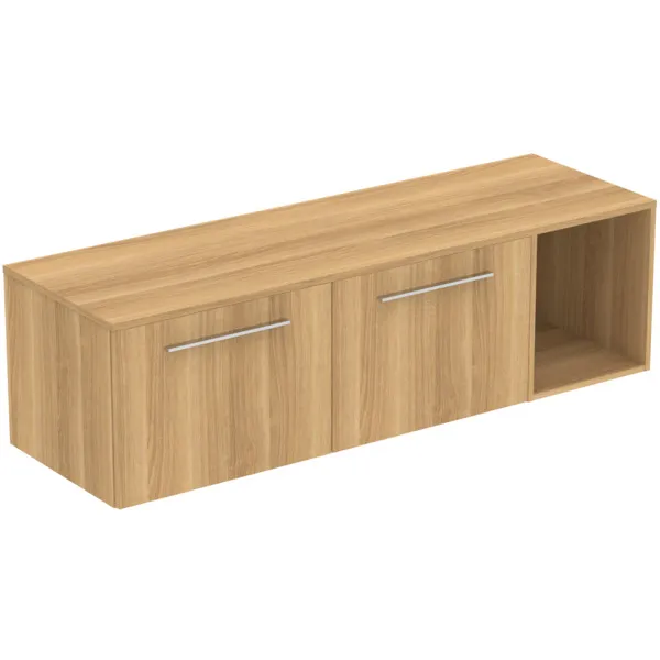 Möbel-Set 160cm i.life B 2 Auszüge 1 offenes Fach Griff Chrom Weiß matt Möbel-Set 160cm i.life B 2 Auszüge 1 offenes Fach Griff Chrom Weiß matt