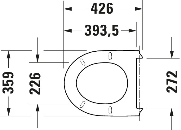 Duravit WC-Sitz Compact „No.1“ 36,9 × 43,3 × 4,2 cm in, Soft Closing, Scharniere Edelstahl