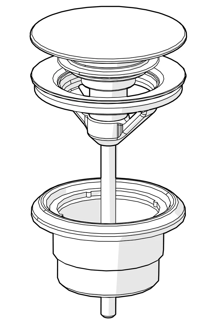 Hansa Hansavantis 2022 Ablaufgarnitur Push-Open Bronze gebürstet G1 ¼ Hansa Hansavantis 2022 Ablaufgarnitur Push-Open Bronze gebürstet G1 ¼