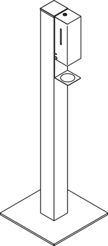 HEWI Spender für Flüssigseife „System 900“, Befestigung verdeckt HEWI Spender für Flüssigseife „System 900“, Befestigung verdeckt