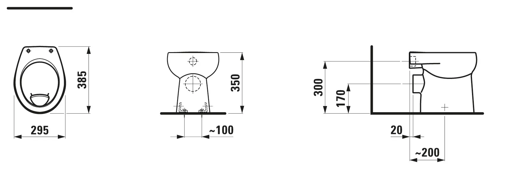 Laufen Stand-Flachspül-WC Keramikhöhe 35 cm „Florakids“ 295 × 350 × 385 mm in Weiß, Abgang waagerecht Laufen Stand-Flachspül-WC Keramikhöhe 35 cm „Florakids“ 295 × 350 × 385 mm in Weiß, Abgang waagerecht