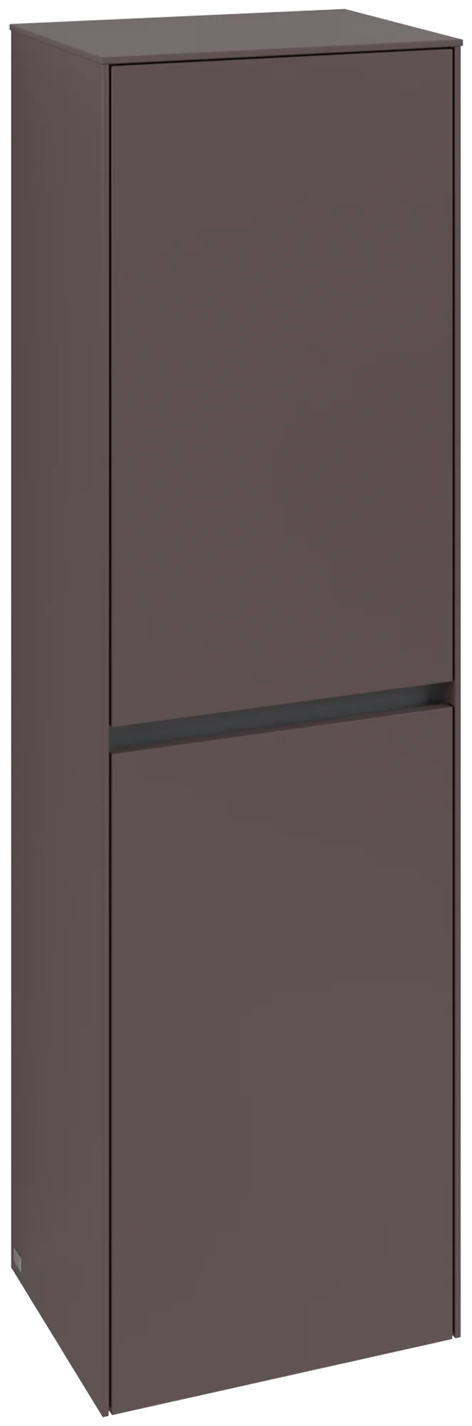 Villeroy & Boch Hochschrank Collaro C03400, Eckig Dark Berry, 1538 mm Höhe, 454x347 mm Einbaumaß, 2 Türen mit SoftClosing, integrierte Griffe, 1 Tür + Klappe mit Wäschekorb + Glasfachboden Villeroy & Boch Hochschrank Collaro C03400, Eckig Dark Berry, 1538 mm Höhe, 454x347 mm Einbaumaß, 2 Türen mit SoftClosing, integrierte Griffe, 1 Tür + Klappe mit Wäschekorb + Glasfachboden