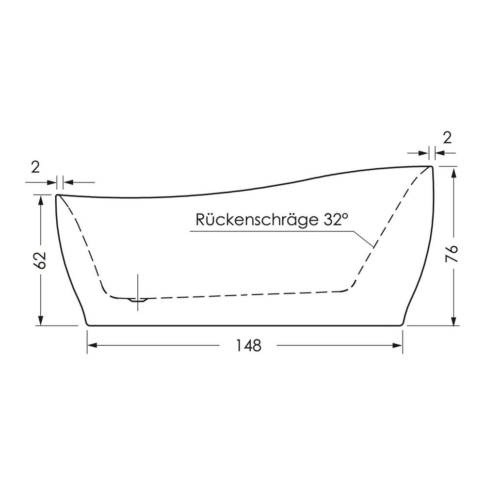 repaBAD Badewanne „Ferrara Mono F“ freistehend oval 1800 × 850 mm, Fußablauf in Weiß repaBAD Badewanne „Ferrara Mono F“ freistehend oval 1800 × 850 mm, Fußablauf in Weiß