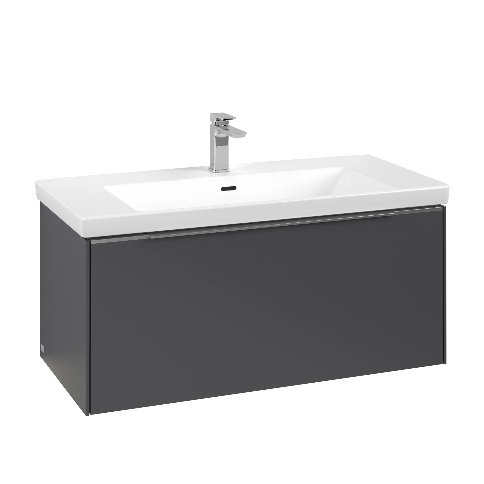 Villeroy & Boch Waschtischunterschrank „Subway 3.0“ für Schrankwaschtisch 973 × 429 × 478 mm Graphite, für Becken mittig