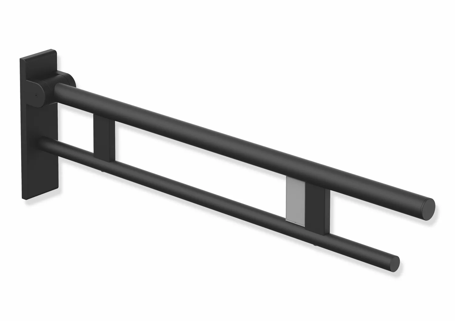 HEWI Stützklappgriff Duo Design B Edelstahl 850 mm schwarz