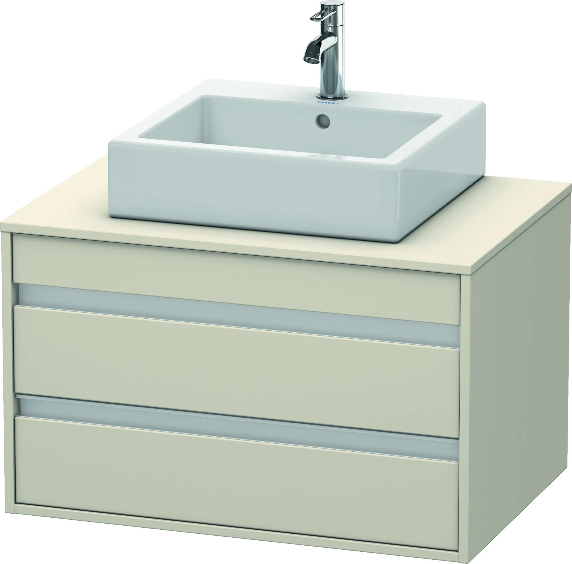 Duravit Waschtischunterschrank wandhängend „Ketho“ 80 × 49,6 × 55 cm Taupe Matt