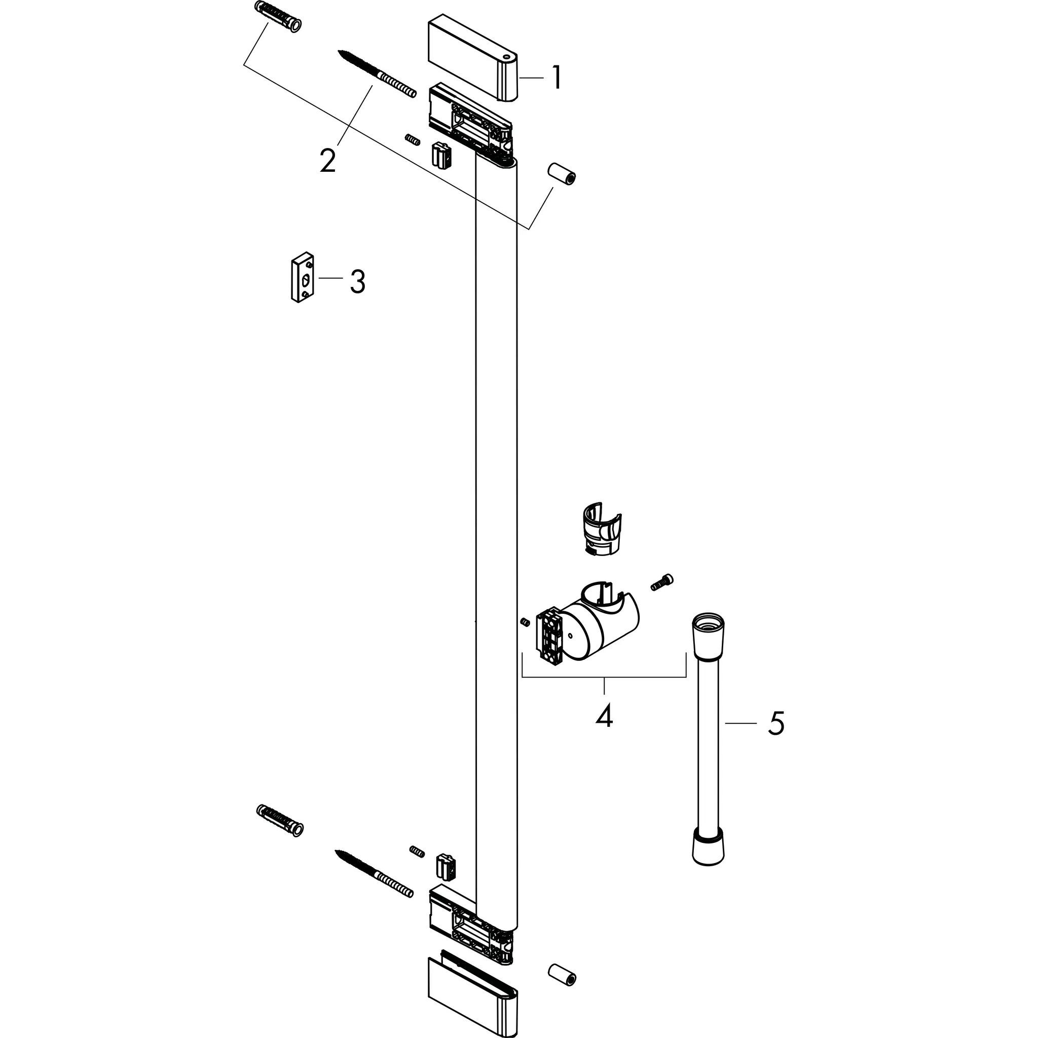 Unica Brausestange S Puro 65 cm mit Easy Slide Handbrausehalter und Isiflex Brauseschlauch 160 cm Chrom Unica Brausestange S Puro 65 cm mit Easy Slide Handbrausehalter und Isiflex Brauseschlauch 160 cm Chrom