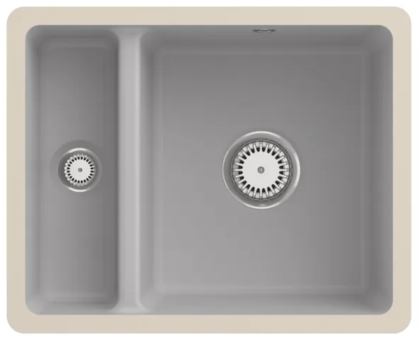 Villeroy & Boch Unterbau-Küchenspülbecken „Subway“ 60 XU 545 × 440 × 200 mm, für Becken rechts in Steam Villeroy & Boch Unterbau-Küchenspülbecken „Subway“ 60 XU 545 × 440 × 200 mm, für Becken rechts in Steam