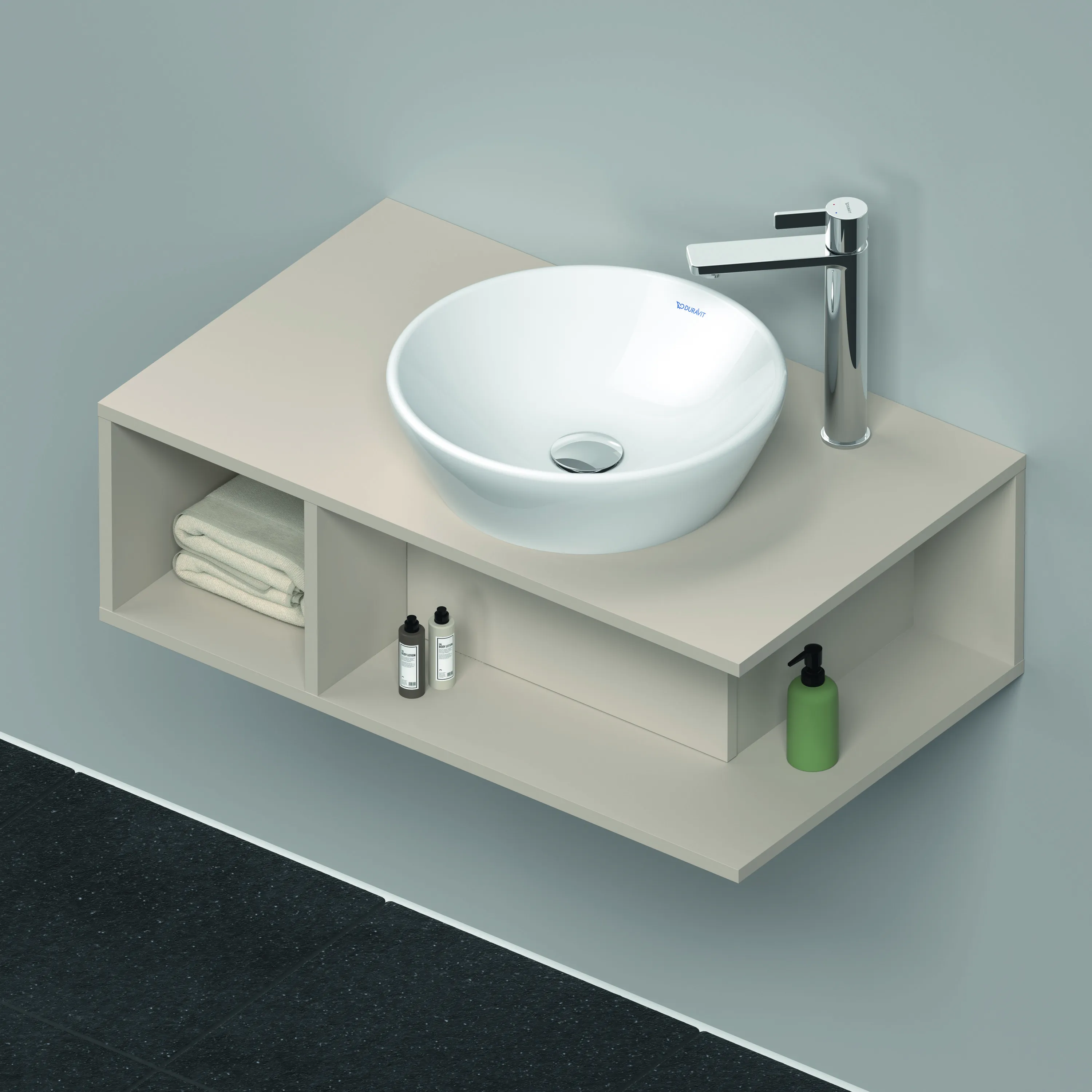 Duravit Waschtischunterschrank wandhängend „D-Neo“ 80 × 26 × 48 cm in Taupe Matt Duravit Waschtischunterschrank wandhängend „D-Neo“ 80 × 26 × 48 cm in Taupe Matt