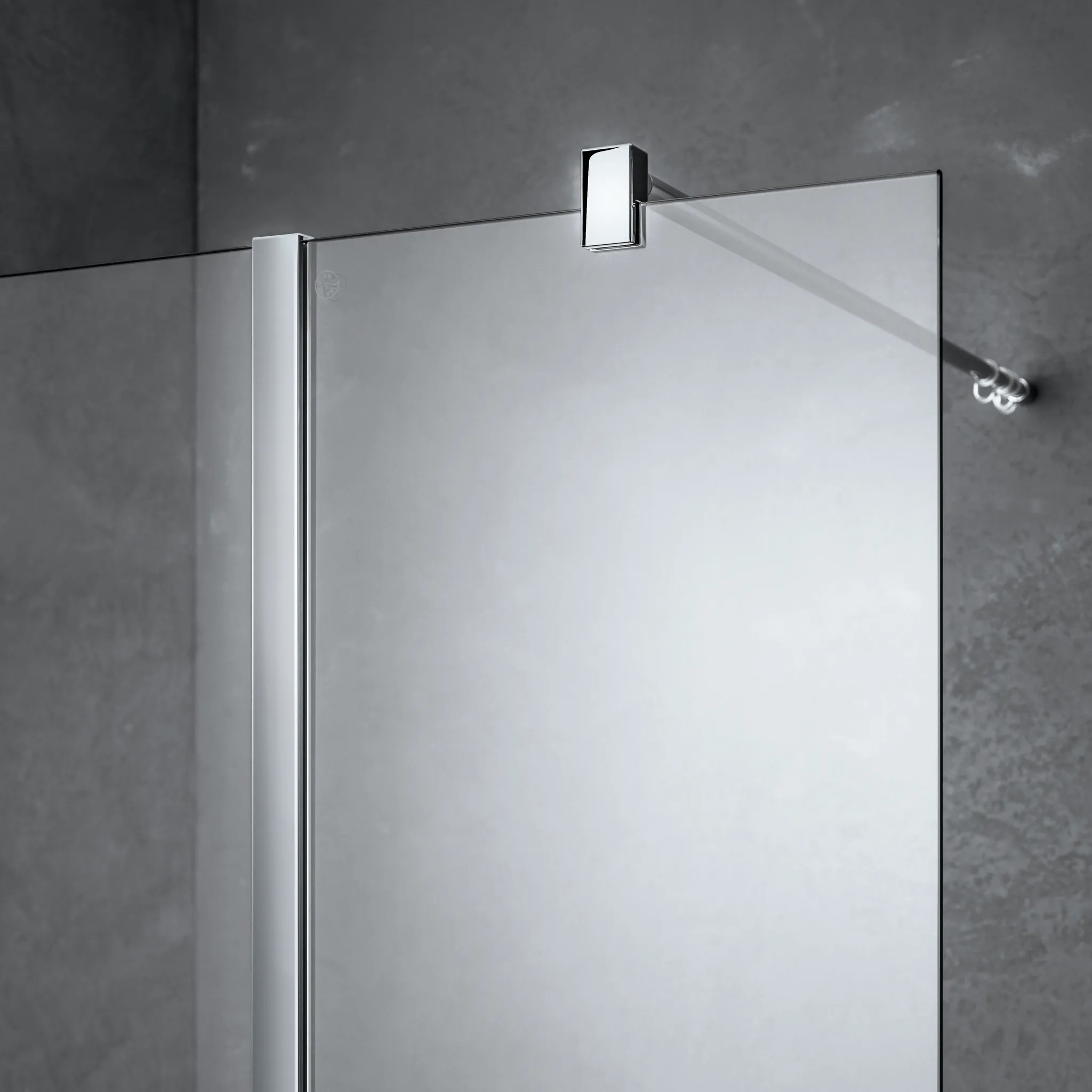 Kermi Duschdesign Walk-In-Duschkabine „WALK-IN XB“ Glas Klar, Profile Silber Mattglanz, BV: 780 - 800 mm WE: 785 - 805 mm H: 2000 mm