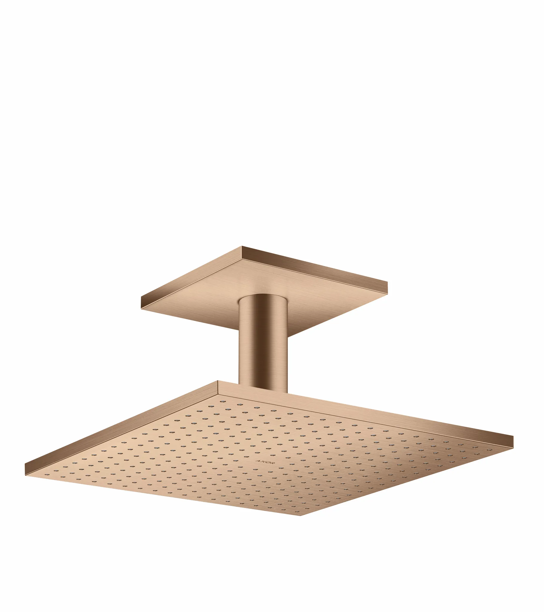 Hansgrohe AXOR ShowerSolutions Kopfbrause 300⁄300 2jet mit Deckenanschluss, Brushed Red Gold