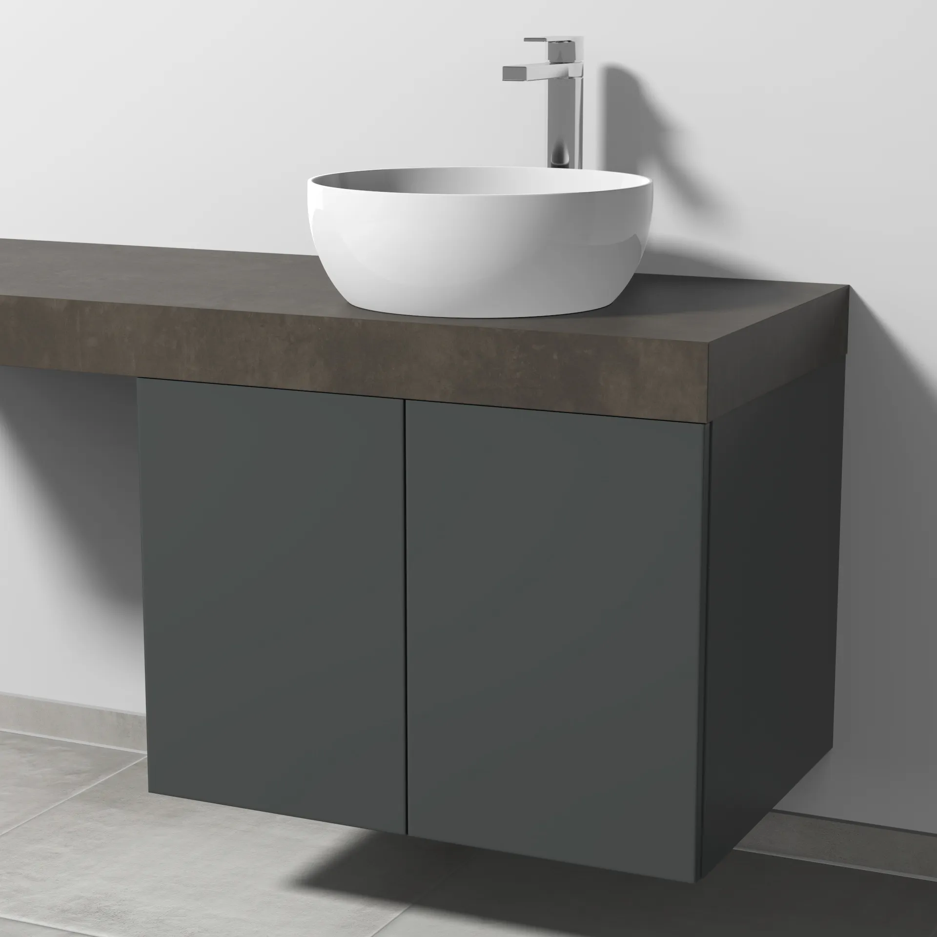 Sanipa Waschtischunterschrank „2morrow“ 700 × 510 × 520 mm in Anthrazit (matt)