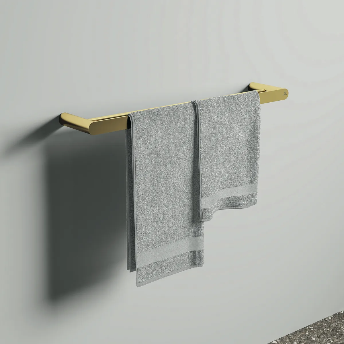 Ideal Standard Conca doppelte Handtuchhalter rund 600mm Brushed Gold Ideal Standard Conca doppelte Handtuchhalter rund 600mm Brushed Gold