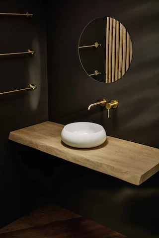 Aufsatzwaschtisch „BetteCraft“, ohne Überlauf, ohne Hahnlochbohrung ⌀ 45 × 12 cm in Beige Aufsatzwaschtisch „BetteCraft“, ohne Überlauf, ohne Hahnlochbohrung ⌀ 45 × 12 cm in Beige