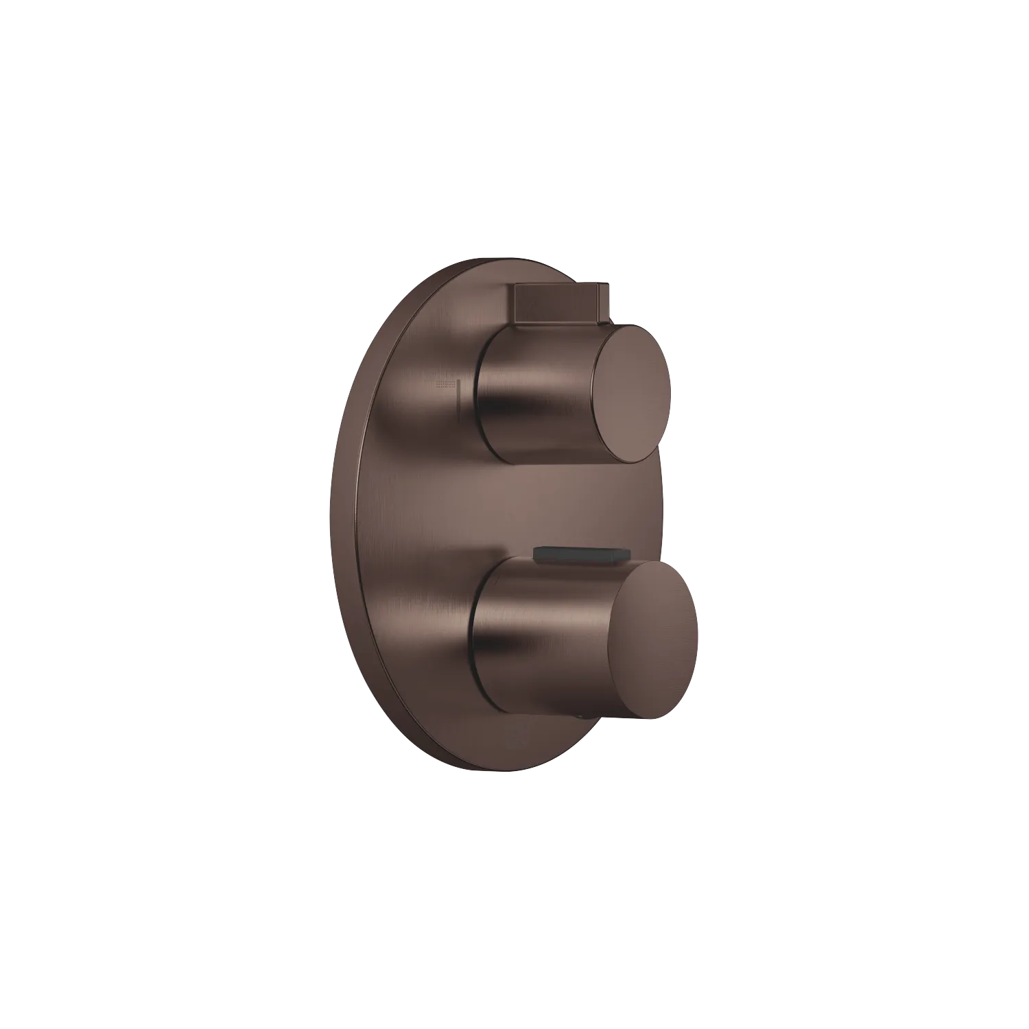 Dornbracht UP-Thermostat mit Zweiwege-Mengenregulierung, Dark Bronze gebürstet PVD, Abdeckplatte Ø 150 mm