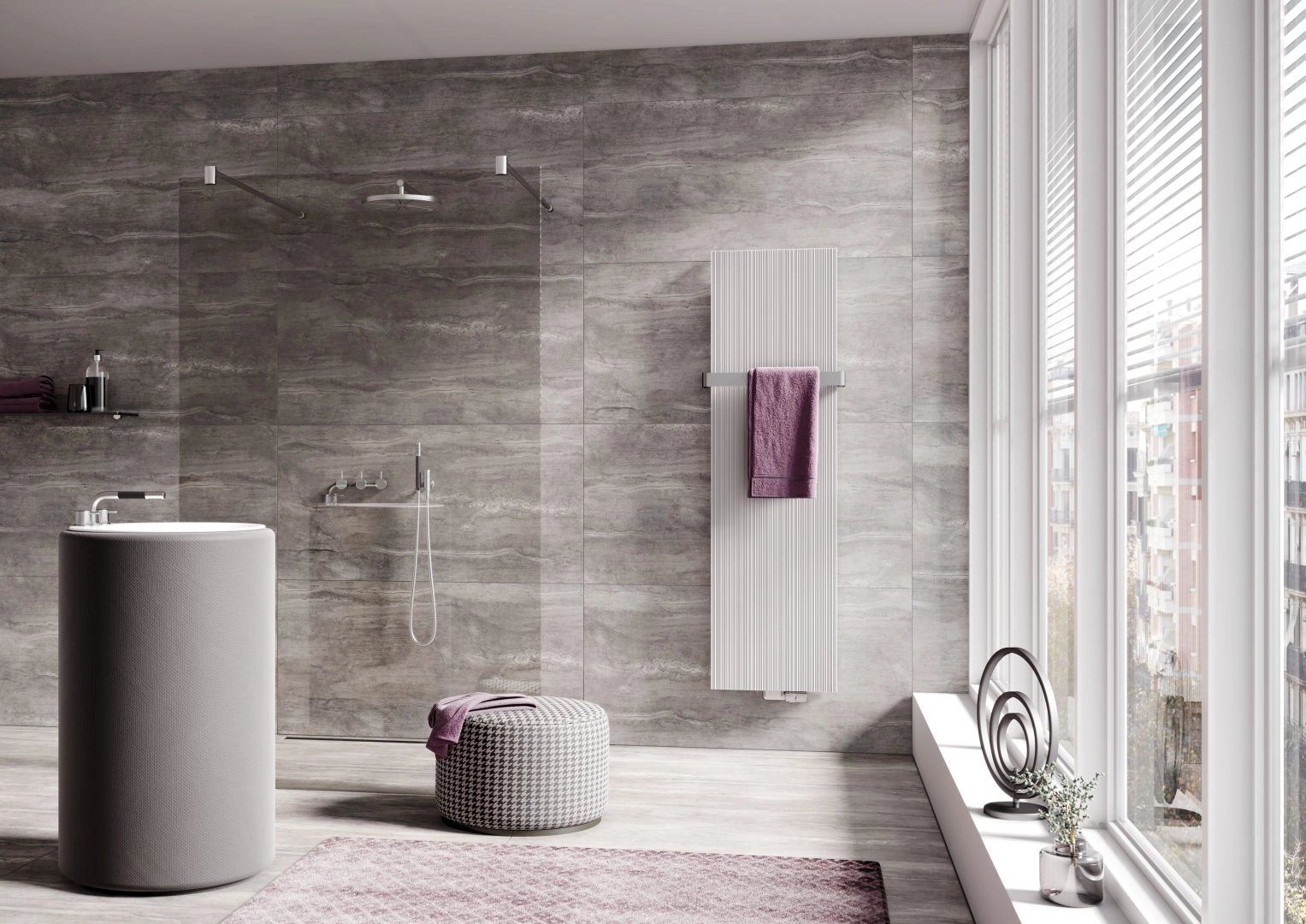 Kermi Design-Heizkörper „Bryce®“ 45 × 160 cm in Weiß (RAL 9016)