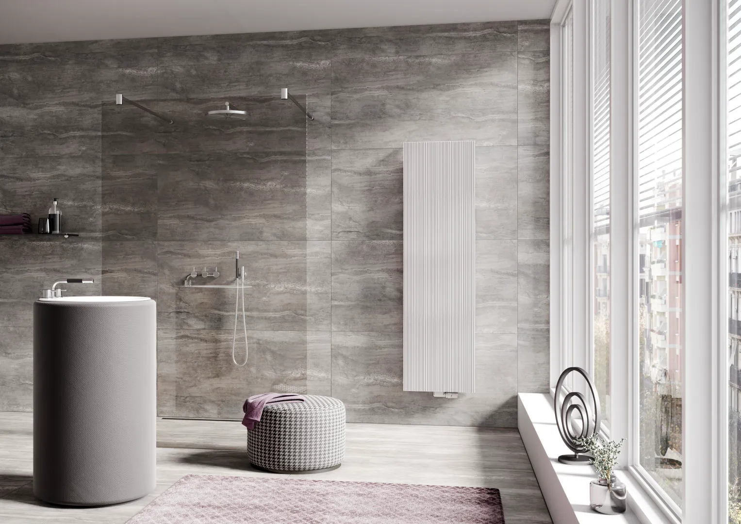 Kermi Design-Heizkörper „Bryce®“ 15 × 180 cm in Weiß (RAL 9016) Kermi Design-Heizkörper „Bryce®“ 15 × 180 cm in Weiß (RAL 9016)