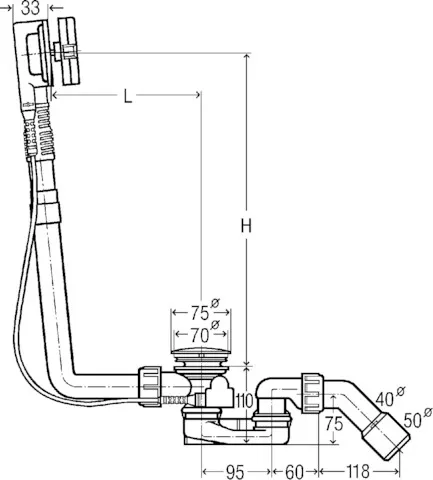 Viega Ab- und Überlaufgarnitur Modell 6162.45 „Multiplex“ für Standardwannen (Ablauf am Fußende) Viega Ab- und Überlaufgarnitur Modell 6162.45 „Multiplex“ für Standardwannen (Ablauf am Fußende)