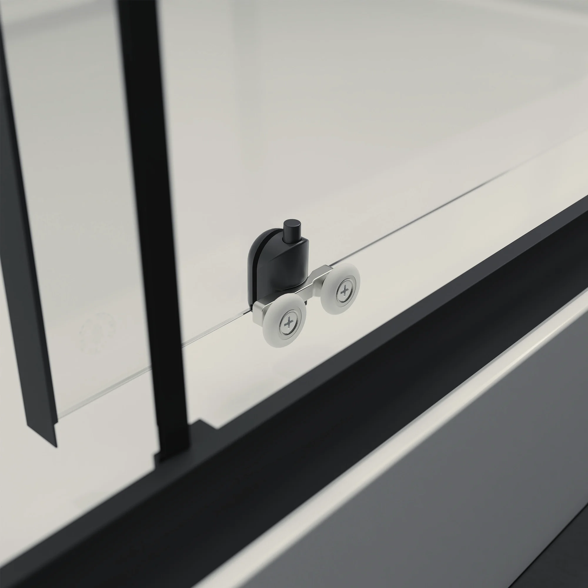 Breuer Komplettdusche BR 100 - Schwarz matt, 5 mm Sicherheitsglas, 800 x 1200 mm, Höhe ca. 2015 mm, Einbautiefe 135 mm