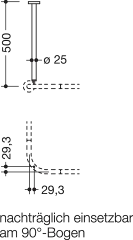 HEWI Deckenabhängung „System 900“ 7 × 7 cm HEWI Deckenabhängung „System 900“ 7 × 7 cm