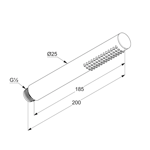 Stab-Handbrause mattschwarz