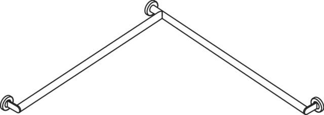 HEWI Haltegriff „System 900“ in Schwarz tiefmatt, Befestigung verdeckt