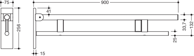 HEWI Stützklappgriff „System 900“