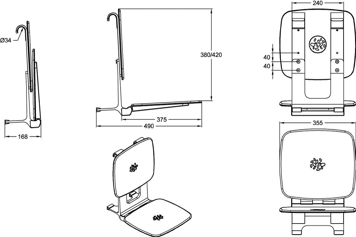 Villeroy & Boch Einhängesitz für Griffsystem „ViCare Funktion“ 35,5 × 42 × 49 cm in weiß Villeroy & Boch Einhängesitz für Griffsystem „ViCare Funktion“ 35,5 × 42 × 49 cm in weiß