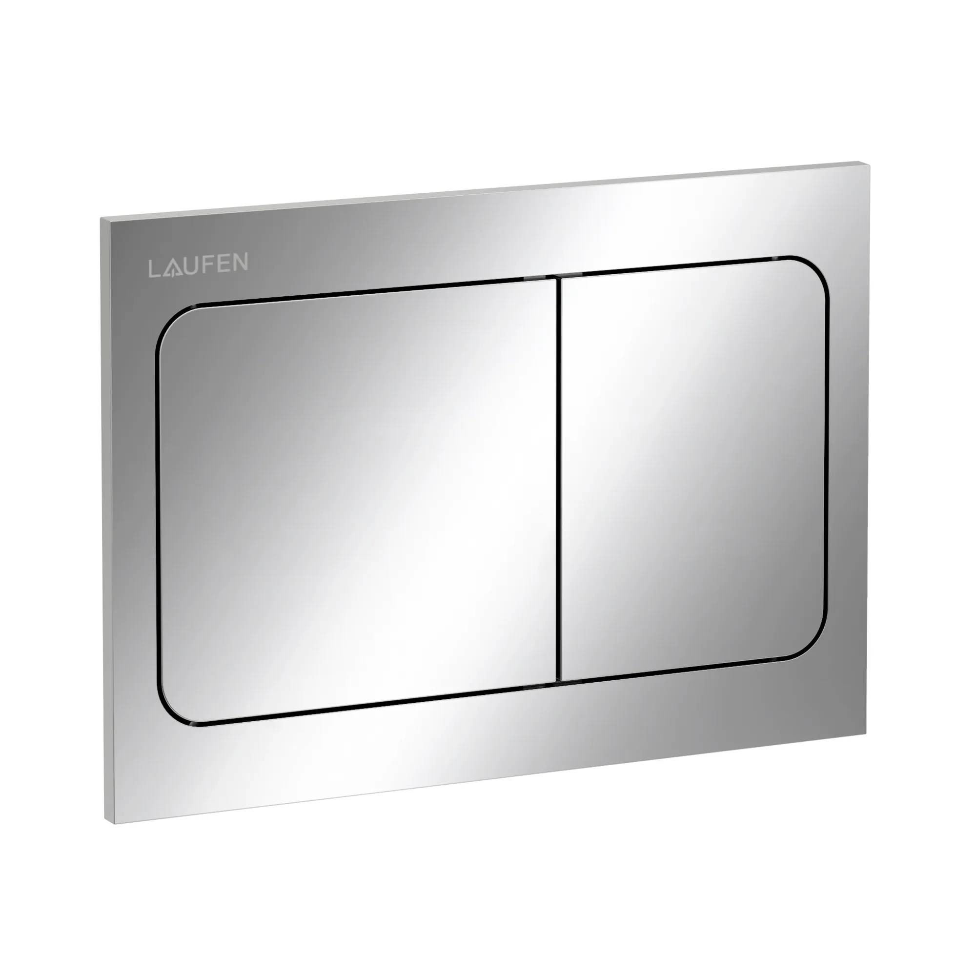 Betätigungsplatte AIR INEO 203x145x6, aus Kunsstoff, für Frontbetätigung oder Betätigung von oben, für Unterputz-Spülkasten mit Dual-Flush 2-Mengen-Spülsystem, auch für flächenbündigen Einbau geeignet, weiß