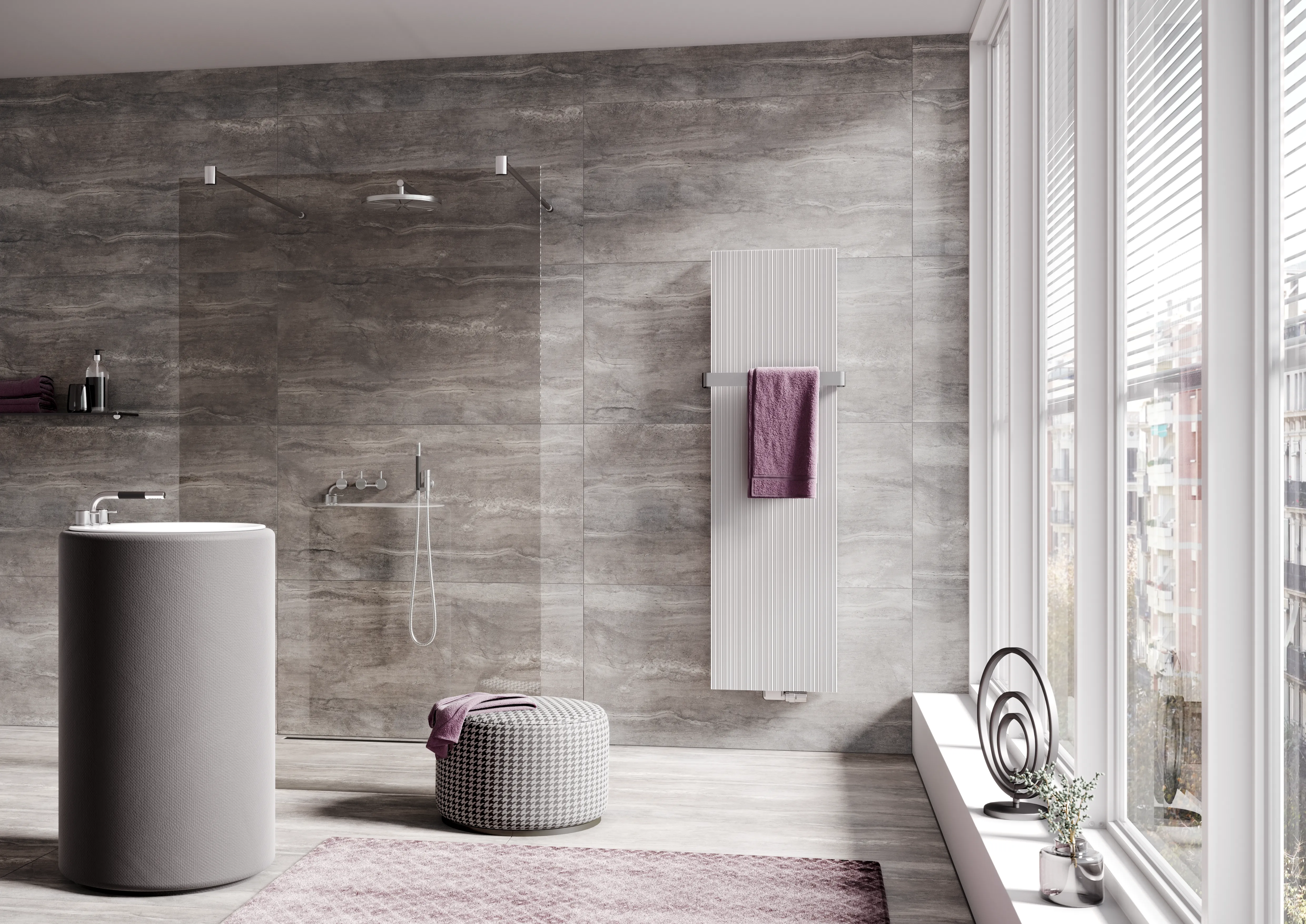 Kermi Design-Heizkörper „Bryce®“ 45 × 160 cm in Weiß (RAL 9016)