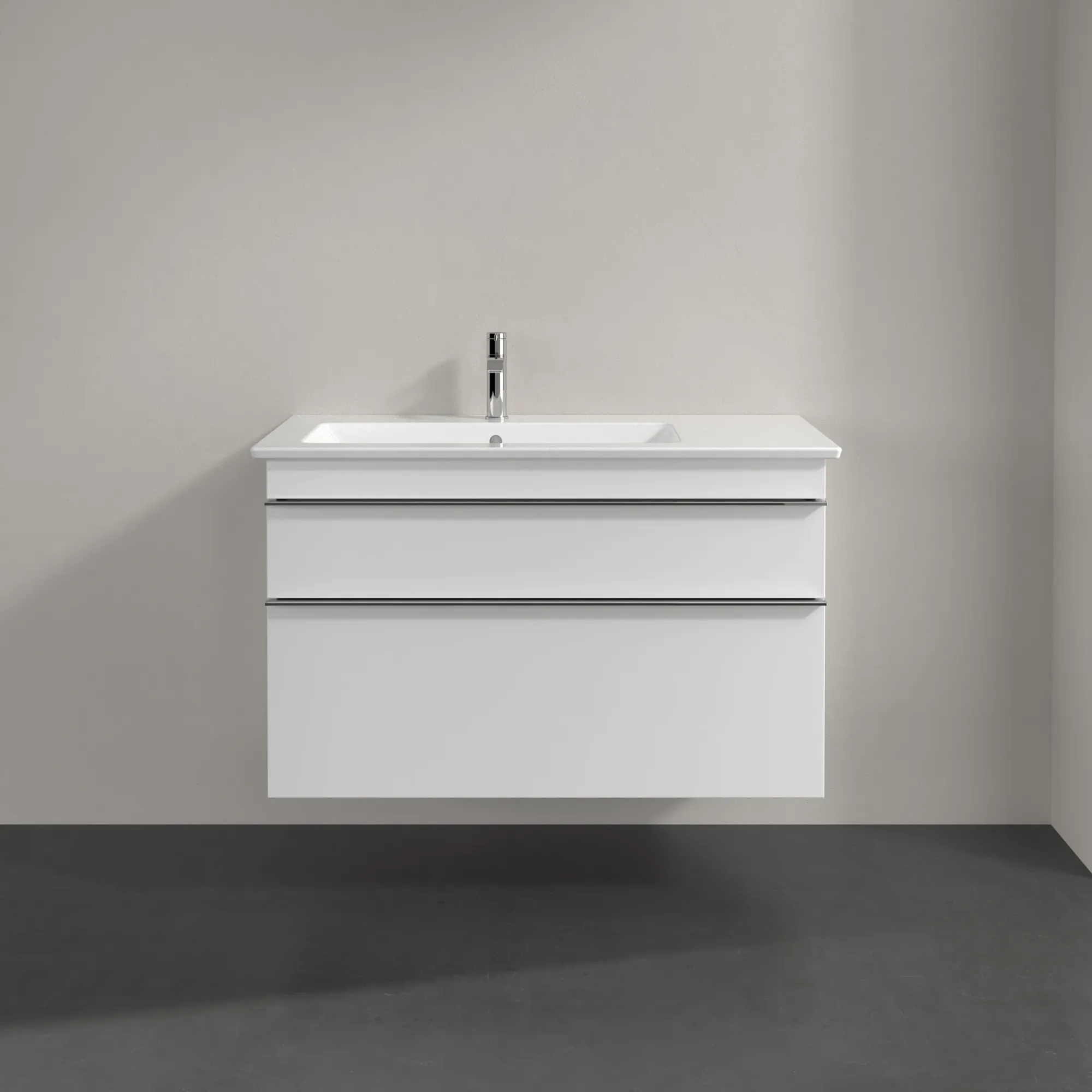 Villeroy & Boch Waschtischunterschrank „Venticello“ für Schrankwaschtisch 953 × 590 × 502 mm Glossy White, für Becken links