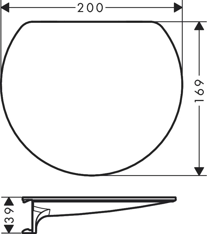 Ablage WallStoris mattschwarz Ablage WallStoris mattschwarz