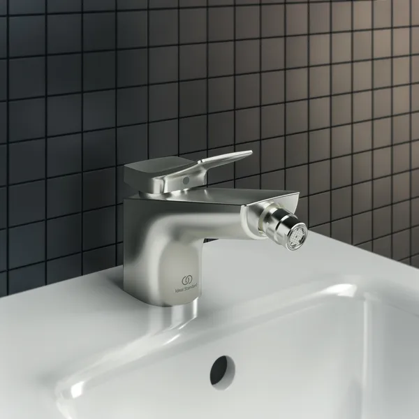 Ideal Standard Bidetarmatur CONCA Atelier Collections, Ausladung 133mm, Silver Storm