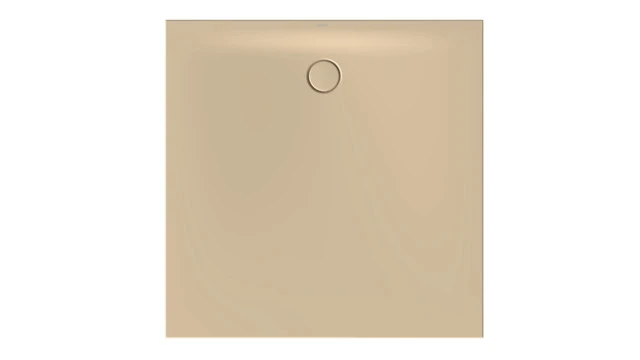 Bette quadrat Duschwanne „BetteFlat“ 1200 × 1200 mm mit BetteAntirutsch Pro, ohne Oberflächenveredelung, ohne Wannenträger, in Bahamabeige