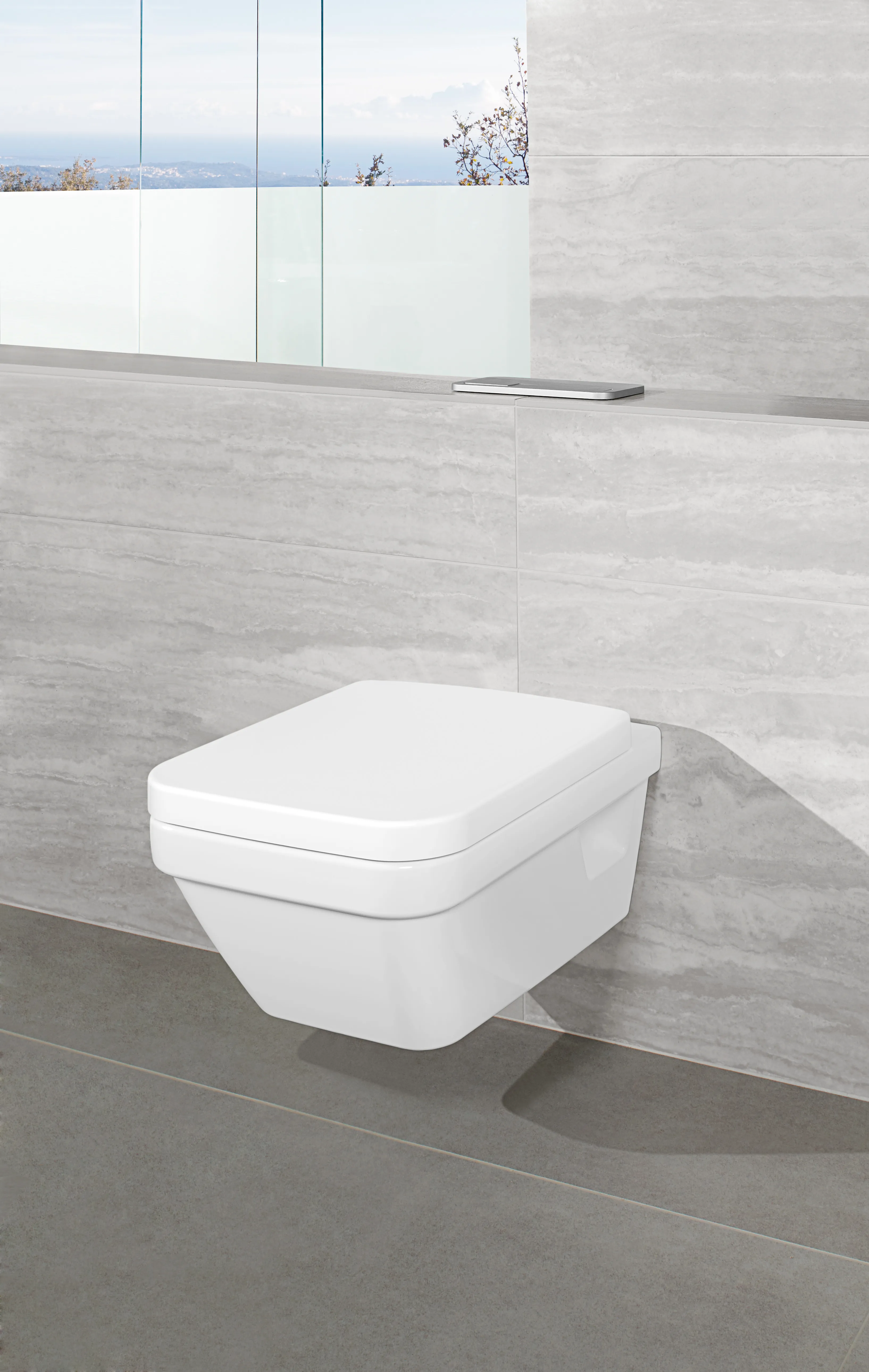 Wand-Tiefspül-WC DirectFlush „Architectura“ 37 × 31,6 × 53 cm, ohne Spülrand, Abgang waagerecht