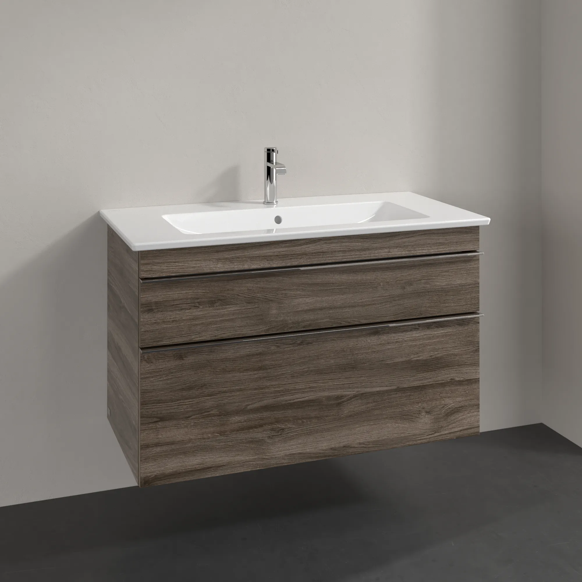 Villeroy & Boch Waschtischunterschrank „Venticello“ für Schrankwaschtisch 953 × 590 × 502 mm Stone Oak, für Becken mittig